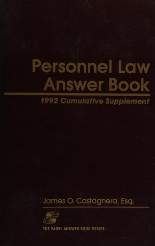 Personnel Law ANS Bk '92 Suppl