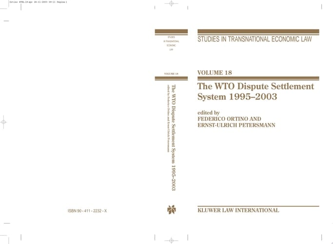 The WTO Dispute Settlement System, 1995-2003