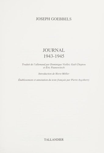 Journal, 1943-1945