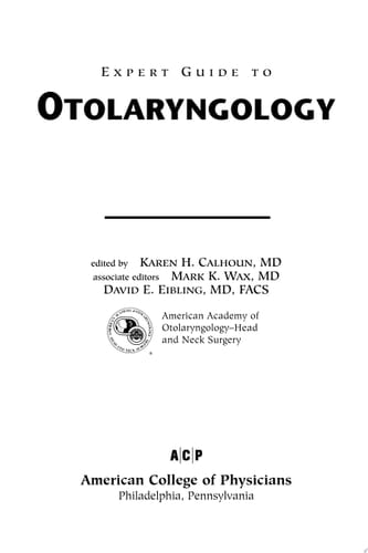 Expert Guide to Otolaryngology