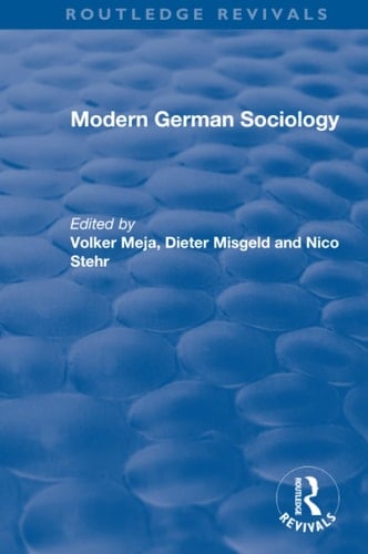 Modern German Sociology