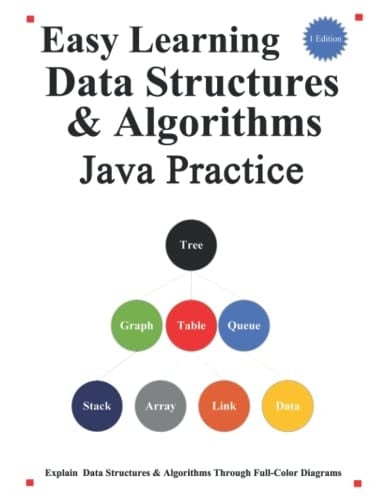 Easy Learning Data Structures & Algorithms Java Practice: Explain Data Structures & Algorithms through full-color diagrams (Easy Learning Programming for beginner)