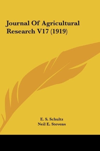 Journal Of Agricultural Research V17 (1919)