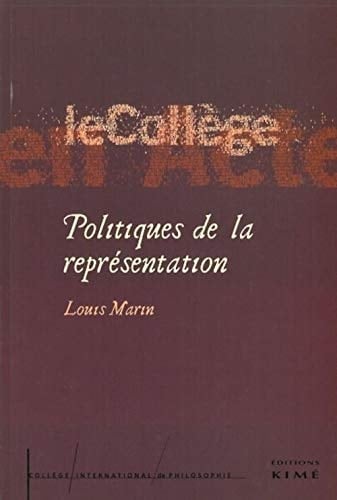 Politiques de la Representation: Etudes 3