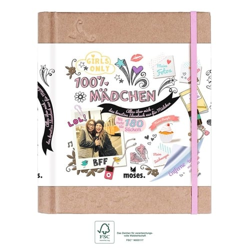 100% Mädchen alles über mich - das kreative Ideenbuch nur für Mädchen