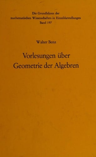 Vorlesungen Uber Geometrie Der Algebre (German Edition)