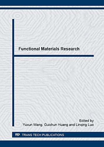 Functional Materials Research Selected, Peer Reviewed Papers from the China Functional Material Technology and Industry Forum, CFMTIF 2015, October 30th-November 1st, 2015