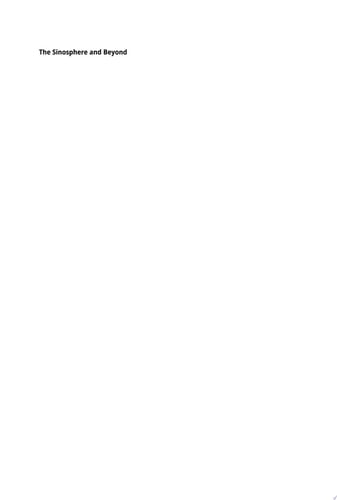 The Sinosphere and Beyond Essays in Honor of Joshua Fogel