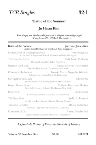 TCR Singles 32-1 Battle of the Somme