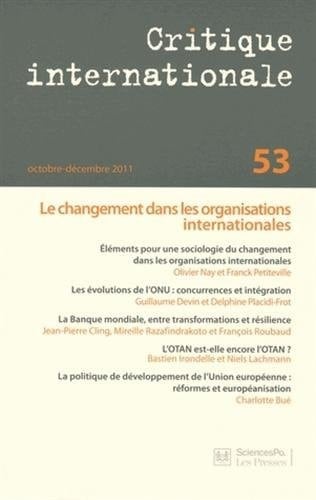 Le changement dans les organisations internationales