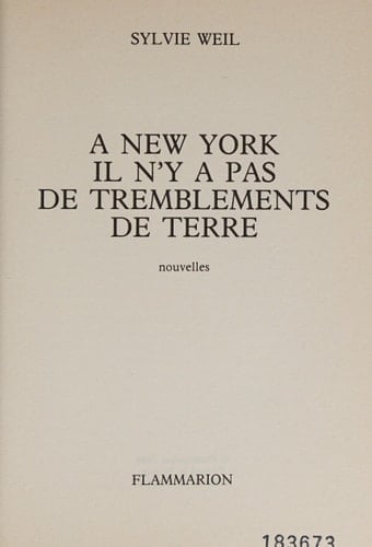 À New York, il n'y a pas de tremblements de terre