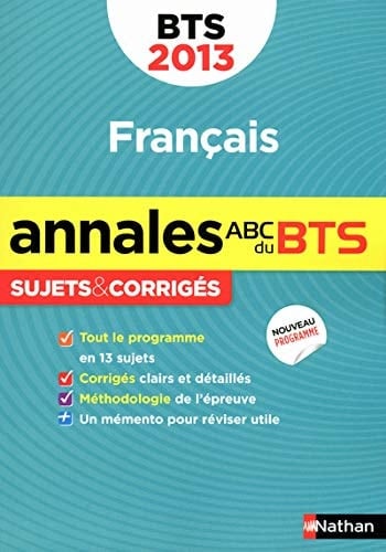Français BTS Sujets & corrigés