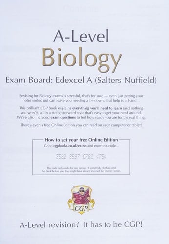 A-Level Biology Exam Board: Edexcel a (Salters-Nuffield): Complete Revision and Practice