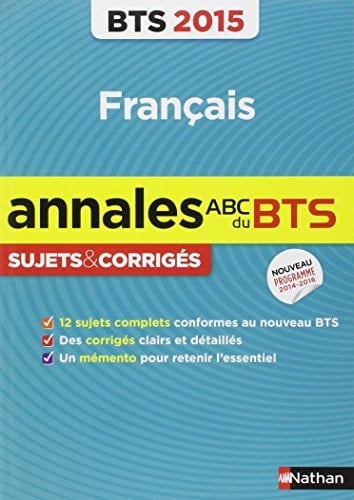 Français BTS Sujets & corrigés