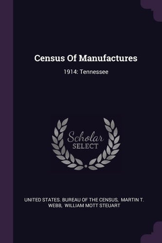 Census Of Manufactures 1914: Tennessee