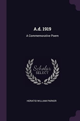 A.d. 1919 A Commemorative Poem