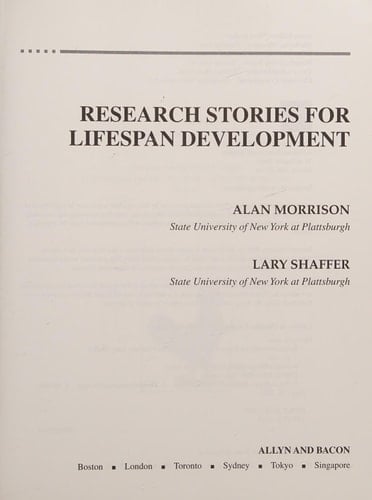 Research Stories for Lifespan Development