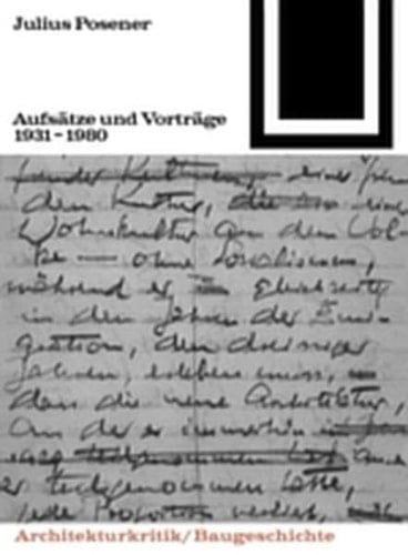 Aufsatze Und Vortrage 1931-1980 (Bauwelt Fundamente) (English and German Edition)