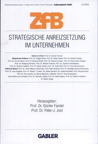Strategische Anreizsetzung im Unternehmen