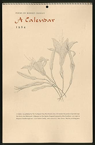 A Calendar, 1984 Poems