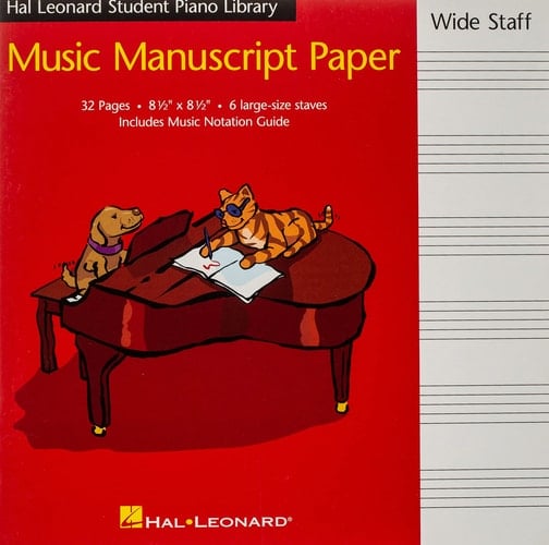 Hal Leonard Student Piano Library Music Manuscript Paper - Wide Staff