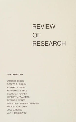 Review of Research in Education Four