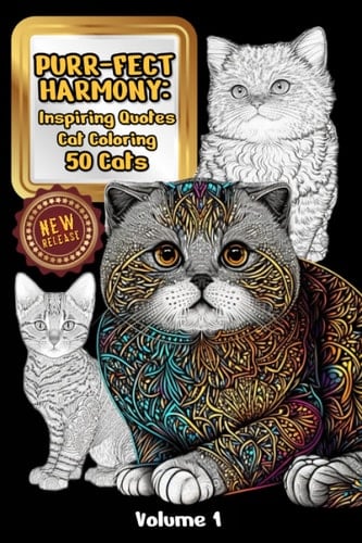 Purr-fect Harmony: Inspiring Quotes Cat Coloring