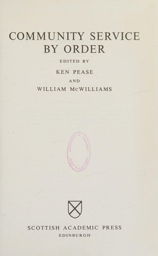 Community Service by Order