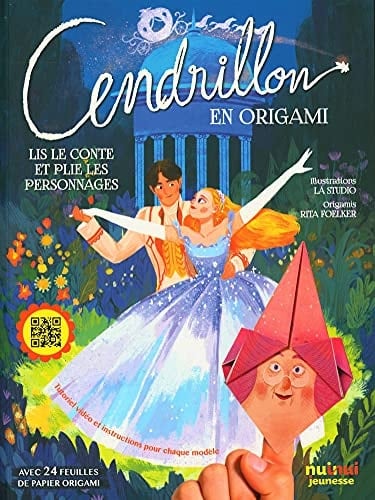 Cendrillon en origami Avec 24 feuilles de papier origami
