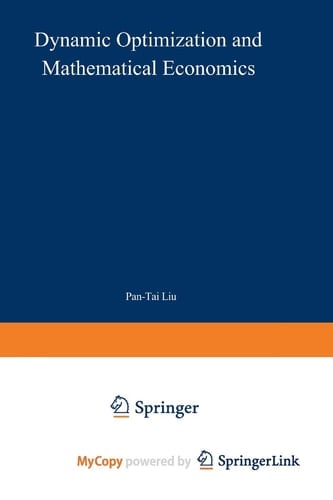 Dynamic Optimization and Mathematical Economics