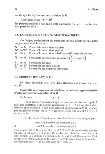 Mathématiques cours et exercices
