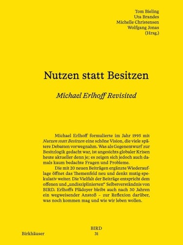 Nutzen Statt Besitzen Michael Erlhoff Revisited