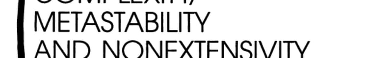 Complexity, Metastability, And Nonextensivity An International Conference CTNEXT 07