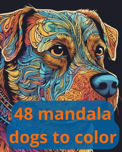 48 Dog Mandalas to Color