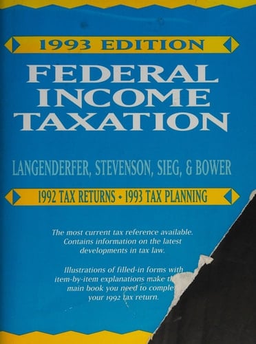 Federal Income Taxation 1993 Edition