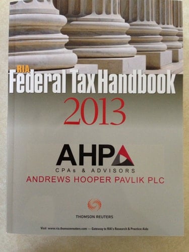 RIA Federal Tax Handbook 2013