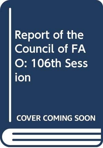 Report of the Council of FAO 106th Session, Rome, May-June, 1994