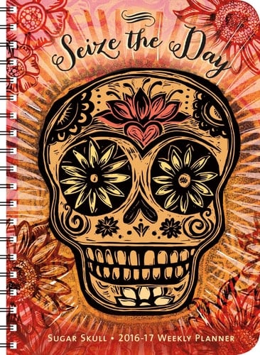 Sugar Skull 2016 – 2017 On-the-Go Weekly Planner: 17-Month Calendar with Pocket