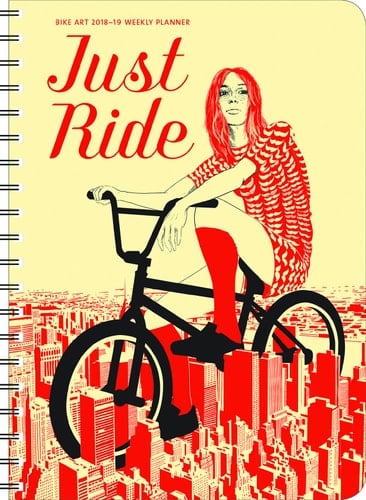 Bike Art 2019 On-the-Go Weekly Planner: 17-Month Calendar with Pocket (Aug 2018 - Dec 2019, 5 x 7 closed)
