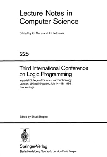 Third International Conference on Logic Programming (Lecture Notes in Computer Science)