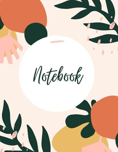 Notebook: Floral Composition Notebook - College Ruled 110 Pages - Large 8.5 X 11