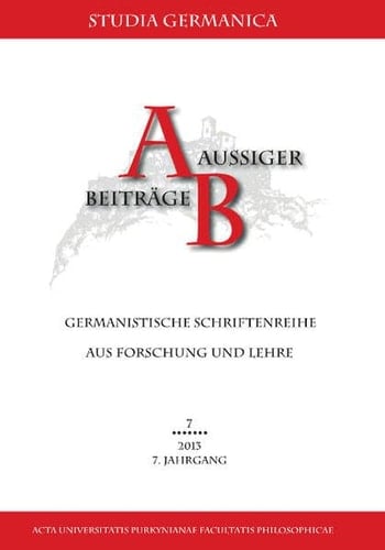 Aussiger Beiträge AB ; germanistische Schriftenreihe aus Forschung und Lehre