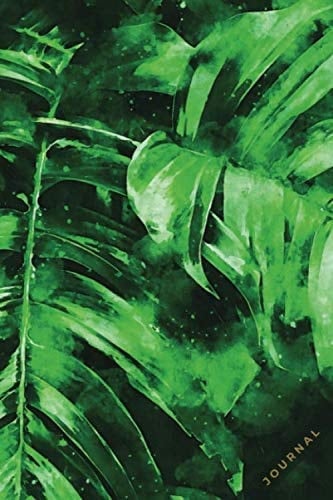 Journal: 96-page Lined Notebook | College-ruled Notebook | Tropical Watercolor Ferns (Nature Journals)