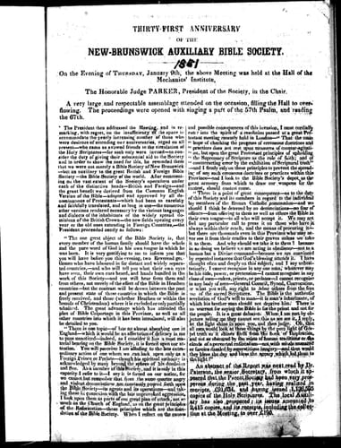 Thirty-first anniversary of the New-Brunswick Auxiliary Bible Society
