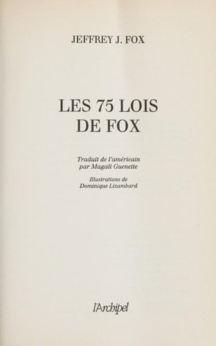 Les 75 lois de Fox