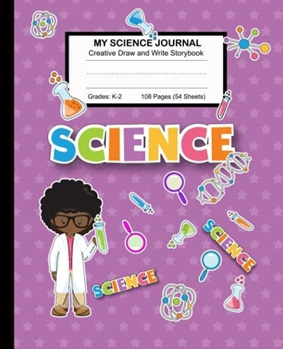 Science Primary Story Journal Creative Draw and Write Storybook - Design: African American Scientist Grades K-2, Divided Page with Title, and Spaces for Drawing and Practicing Handwriting for Elementary Students, 108 Pages, 7. 5 X9. 25
