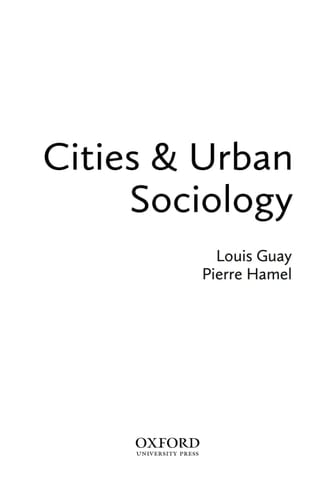 Cities and Urban Sociology