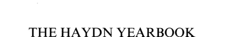 Haydn Jahr Buch