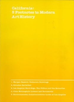 California 5 footnotes to modern art history