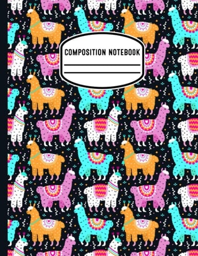 Llama Composition Notebook: cute notebook college ruled, lined notebook, note book kids, llama note book, llama journal notebook